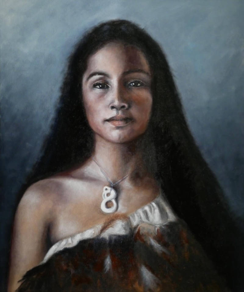 Schilderij Maori Girl